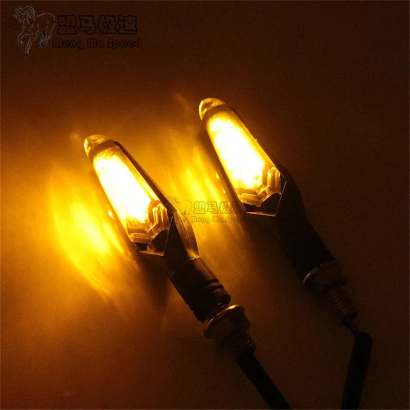 

yellow lighting LED motorcycle turn signals motorbike flasher for honda suzuki yamaha KTM universal accessories moto flashing