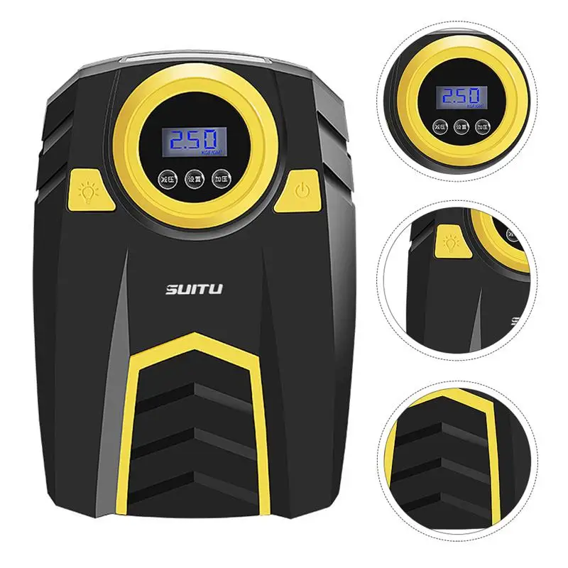 

1pcs Car Air Compressor Pump 12V Electric Tire Inflatable Portable Auto Car Tire Inflator for Car Motorcycle LED Light Tire Pump