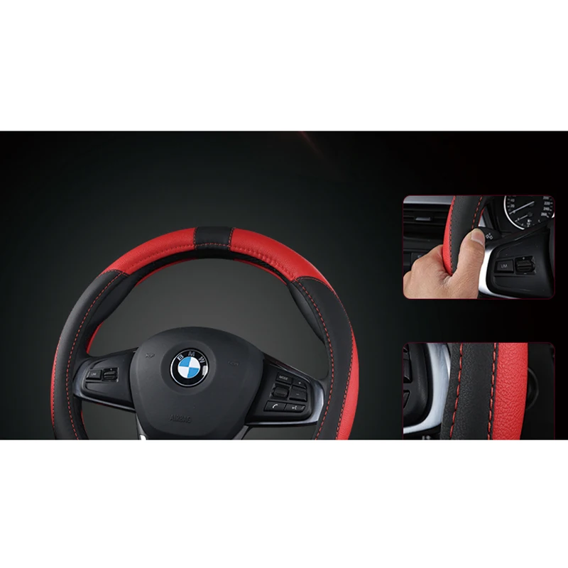 Чехол для руля WLMWL кожа рулевого колеса автомобиля всех моделей Peugeot 206 307 407 207 2008