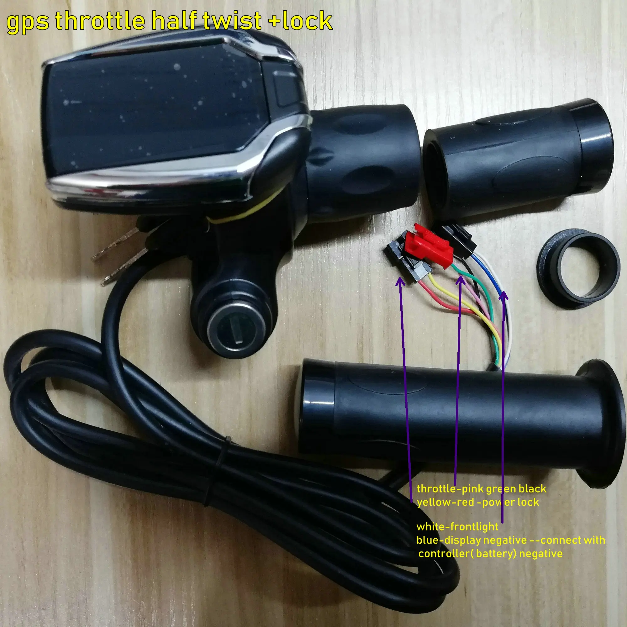 Половина «ГАЗа» 24v36v48v60v72v+ gps+ светодиодный дисплей+ переключатель/Замок Роллинг ручки акселератора для электрического велосипеда MTB трехколесный скутер часть