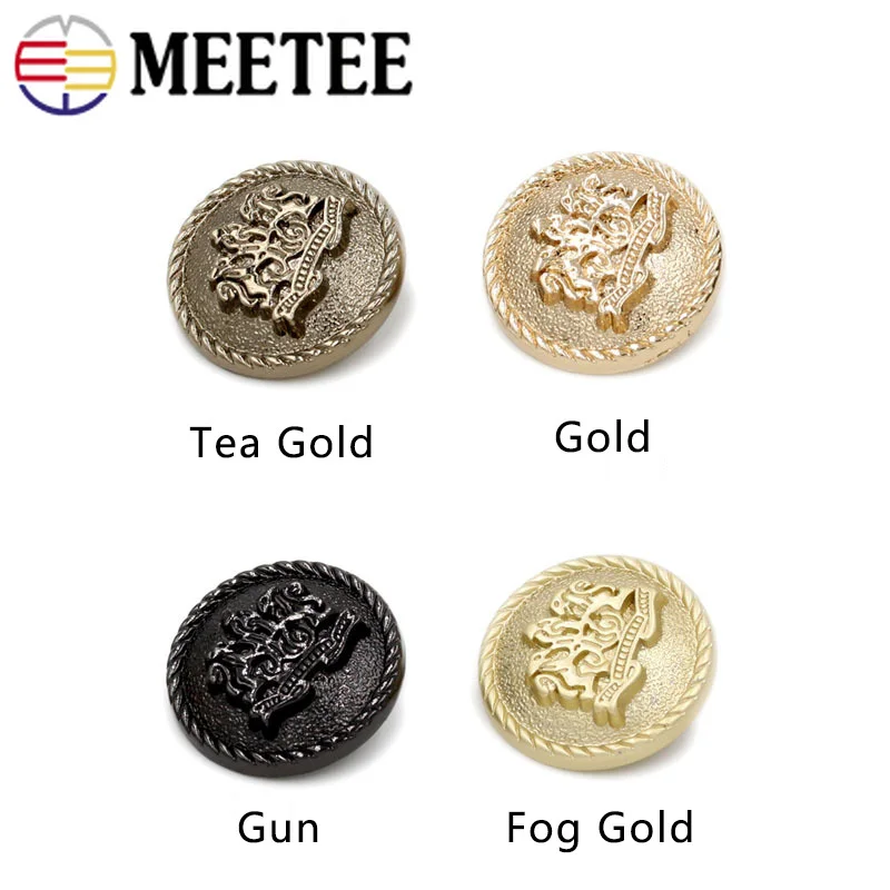 Meetee 30 шт. 11 28 мм Высококачественная Металлическая пуговица с хвостовиком модные