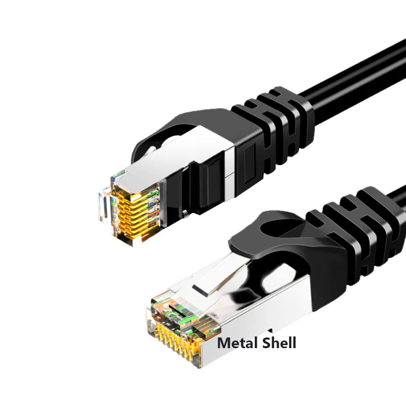 Гигабитный Ethernet кабель металлический разъем 1000/100/10 м сетевой держатель для