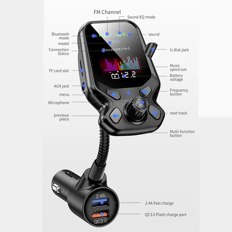 

Large screen car mp3 player new color screen with lyrics display car mp3fm launch color screen car Music mp3 safe navigation