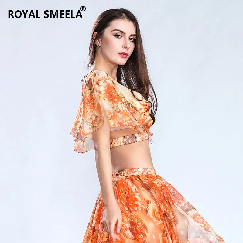 Женский костюм для танца живота шифоновый топ с цветочным принтом