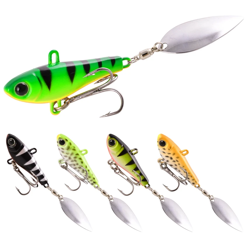 

5Pcs Rotating Metal VIB Vibration Bait Spinner Spoon Fishing Lures 10g 15g 22g 35g Jigs Trout Winter Fishing Baits Tackle Pesca