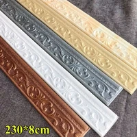 3d foam wall edge strip stickers self adhesive waterproof baseboard corner waist line sticker wallpaper border home decorations