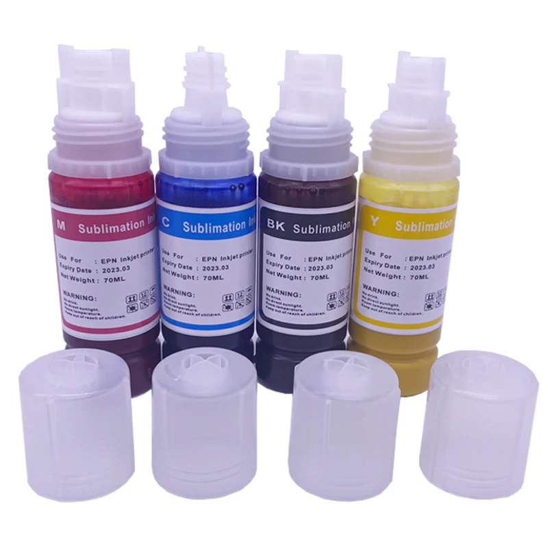 

Sublimation Ink 4x70ml For T502 542 532 Epson EcoTank ET-2760 ET-3710 ET-3760 ET-4760 ET-5800 ET-5850 ET-5880 ET-16600 ET-16650