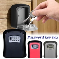 key lock box wall mounted plasticaluminum key safe box weatherproof 4 digit combination key storage lock box indoor outdoor use