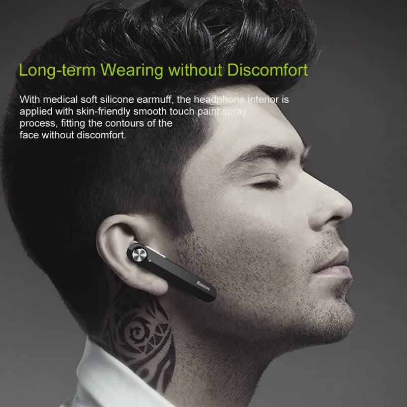 Baseus A01 Bluetooth наушники Беспроводные с ушным крючком Гарнитура для режима свободные