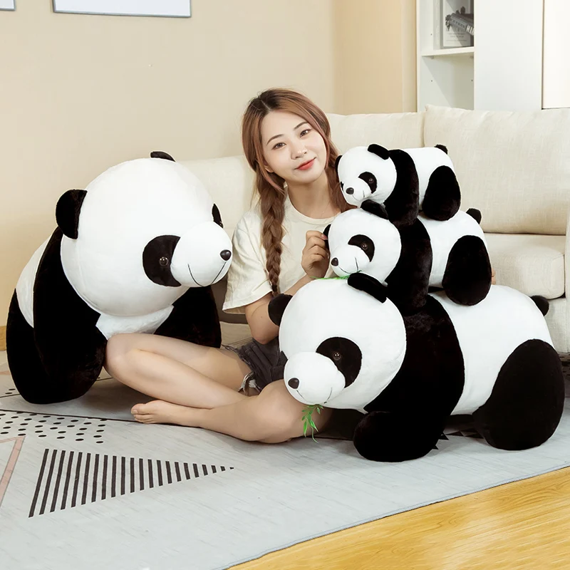 

20cm Cute Bamboo Leaves Panda Plush Toys Stuffed Soft Chinese National Treasure Animals Pillow For Girls Kids Birthday Gifts