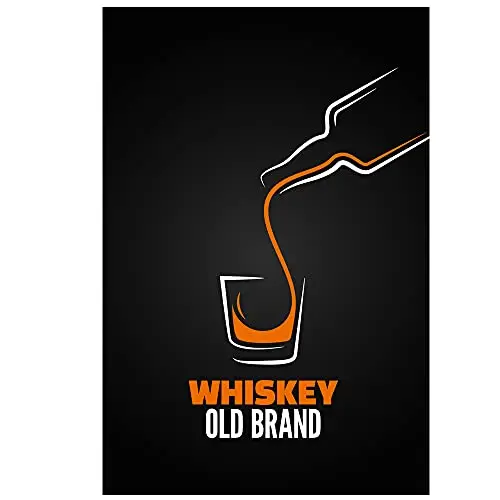 

Original Retro Design Old Brand Whiskty Tin Metal Signs Wall Art | Thick Tinplate Print Poster Wall Decoration for Beer Bar