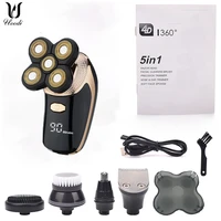 5 in 1 electric shaver rechargeable shaving machine for men beard razor wet dry dual use waterproof fast charging