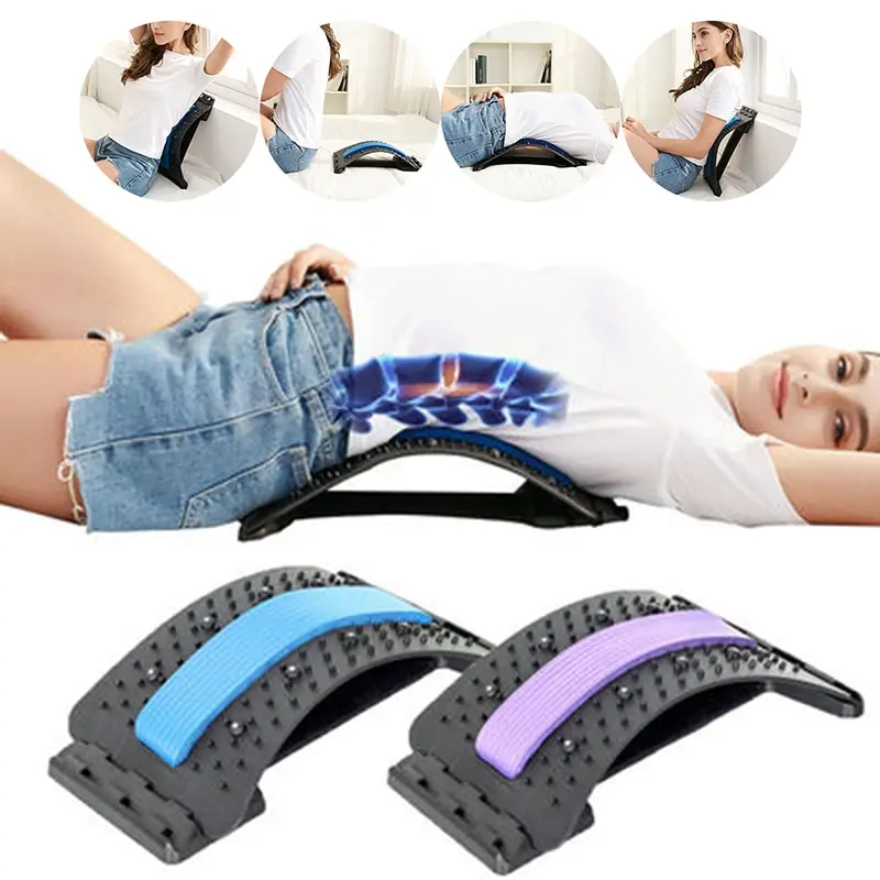 Back Massager Stretcher Equipment Massageador Magic Support Stretch Fitness Relaxation Spine Pain Lumbar Relief Back Stretcher