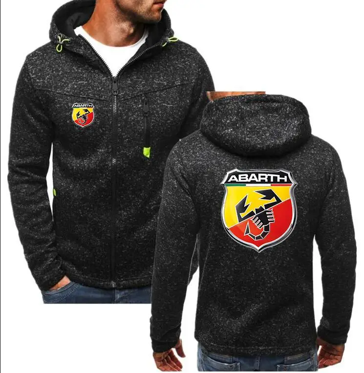 Новинка Зима 2018 модная толстовка с капюшоном мужской кардиган на молнии Mitsubishi