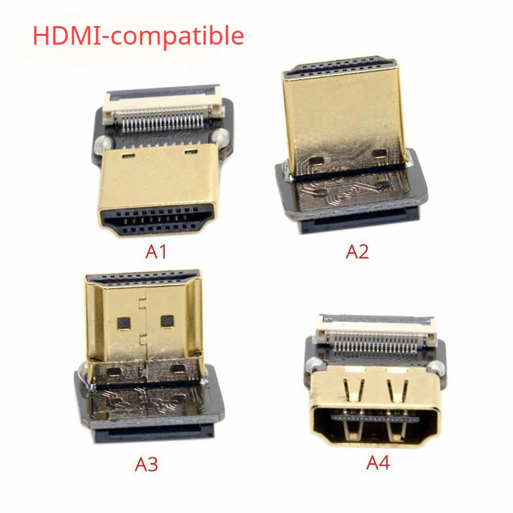 FPV HD Тип A2 штекер вверх вниз Угловой 90 градусов к HDMI совместимый TV FPC плоский