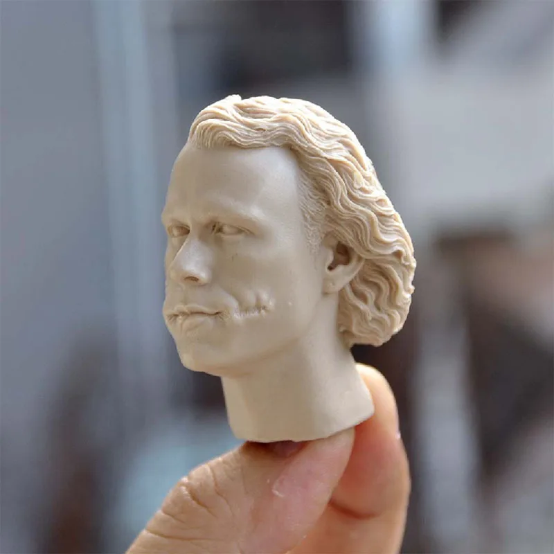 Неокрашенная голова-Лепка 1/6 Джокер хит Ледер резьба модель подходит для 12 дюймов