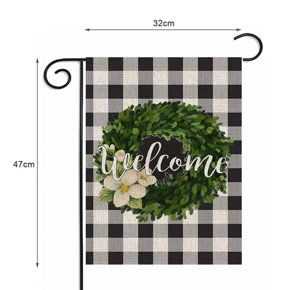 

80% Hot Sale Mothers Day Burlap Garden Flag Welcome Sign Flags and Banners Garden Decoration Animal House Flags Home Decoration