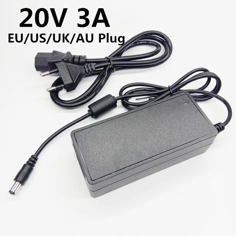 Fuente de alimentación de 20 V y 3A, Adaptador Universal de 20...