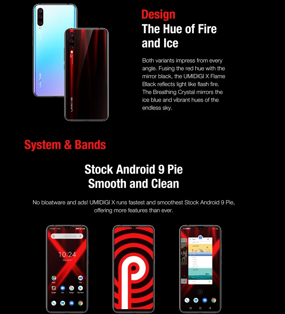 UMIDIGI X глобальная версия в экране отпечатков пальцев 6,3" AMOLED 48MP Тройная задняя камера 128 ГБ NFC Helio P60 4150 мАч мобильный телефон