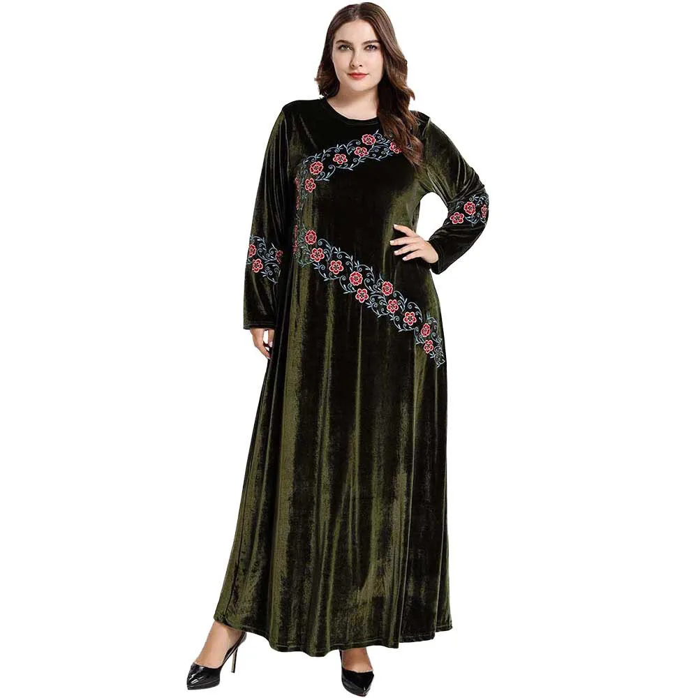 Роскошное мусульманское платье Abayas Дубай вечерние платья с вышивкой арабское