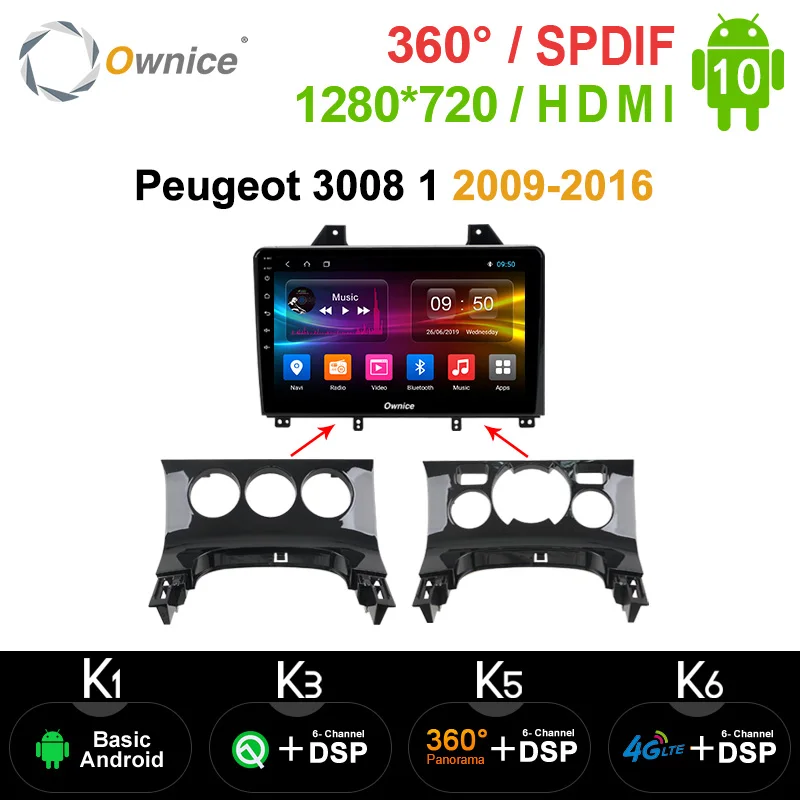 Ownice Android 10 0 Восьмиядерный автомобильный DVD мультимедийный плеер для Peugeot 3008 1 2009-2016
