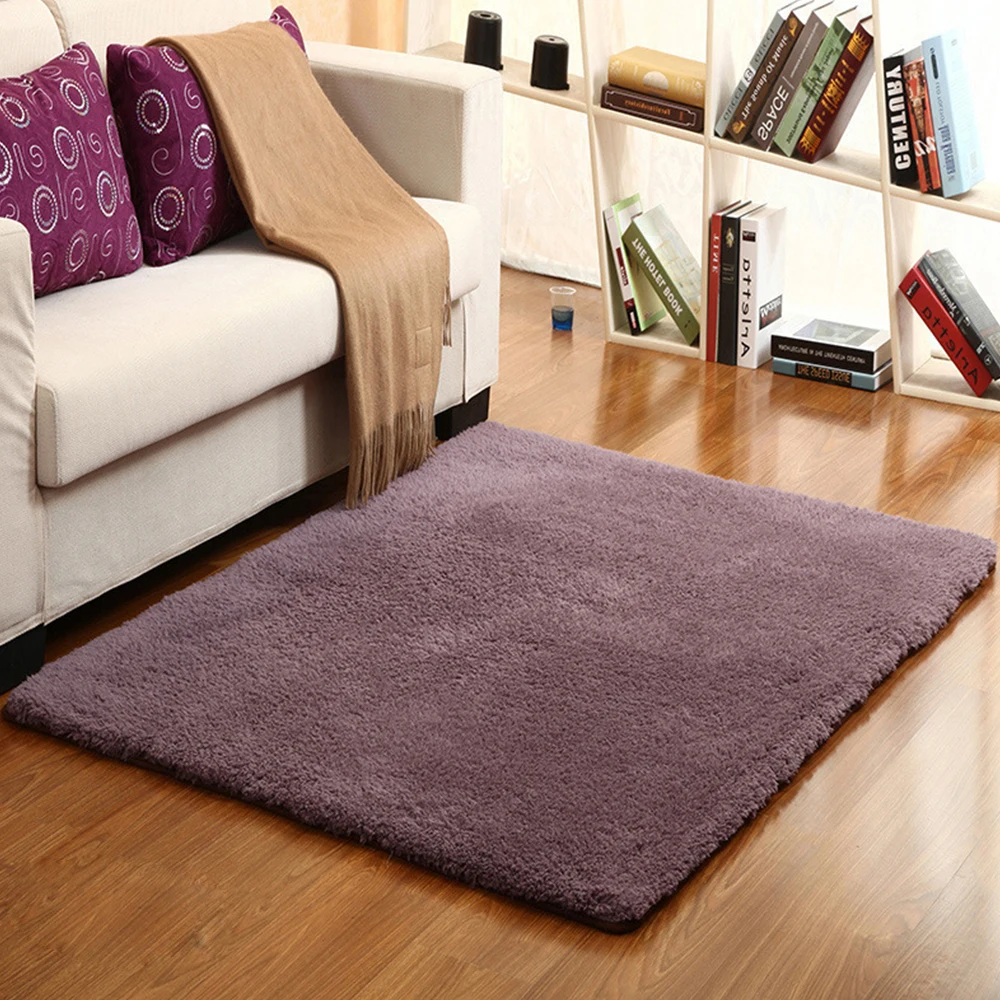 1PC Soft Fluffy Floor Carpets Thicken Doorway Rug Pad Non-slip Plush Shaggy Rug Mats Memory Foam Bath Rug Mats for Home Decor