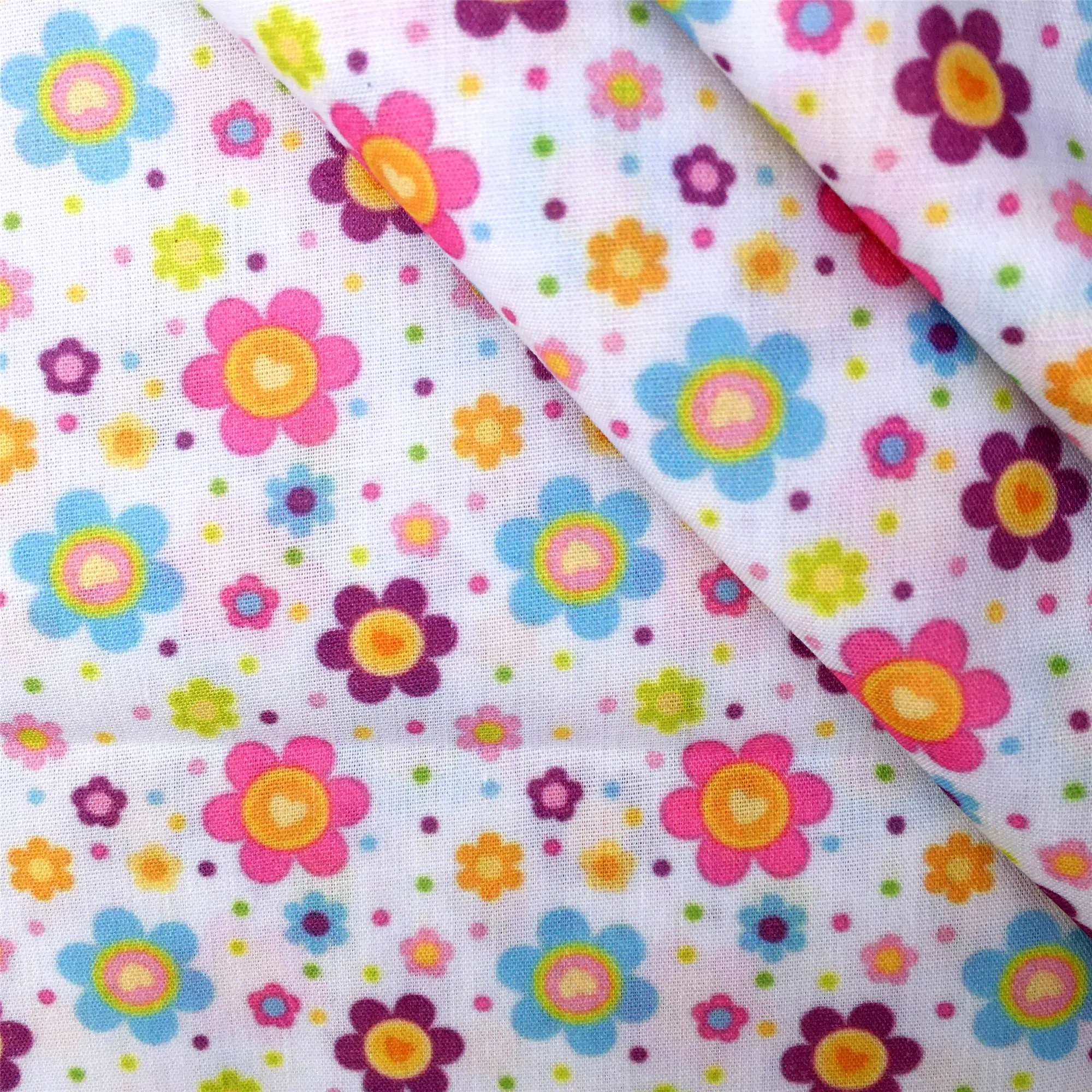 100% чистый хлопок/полиэстер хлопковая цветочная ткань лоскутное шитье стеганая