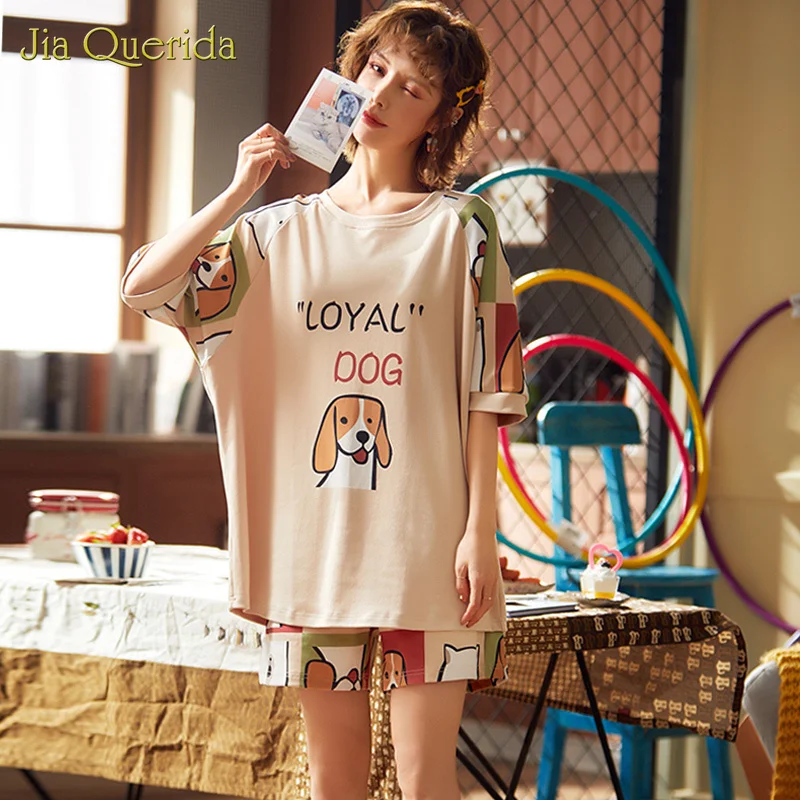Новинка 2020 модный стиль мультяшный принт домашняя одежда Пижама для женщин