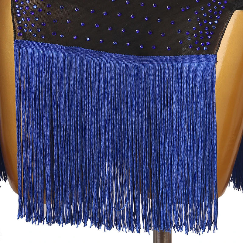 Женское платье для латиноамериканских танцев откровенное с бахромой и открытой