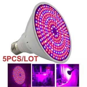 Лампа светодиодная полного спектра для выращивания растений, 290 светодиодов, E27, 5 шт.