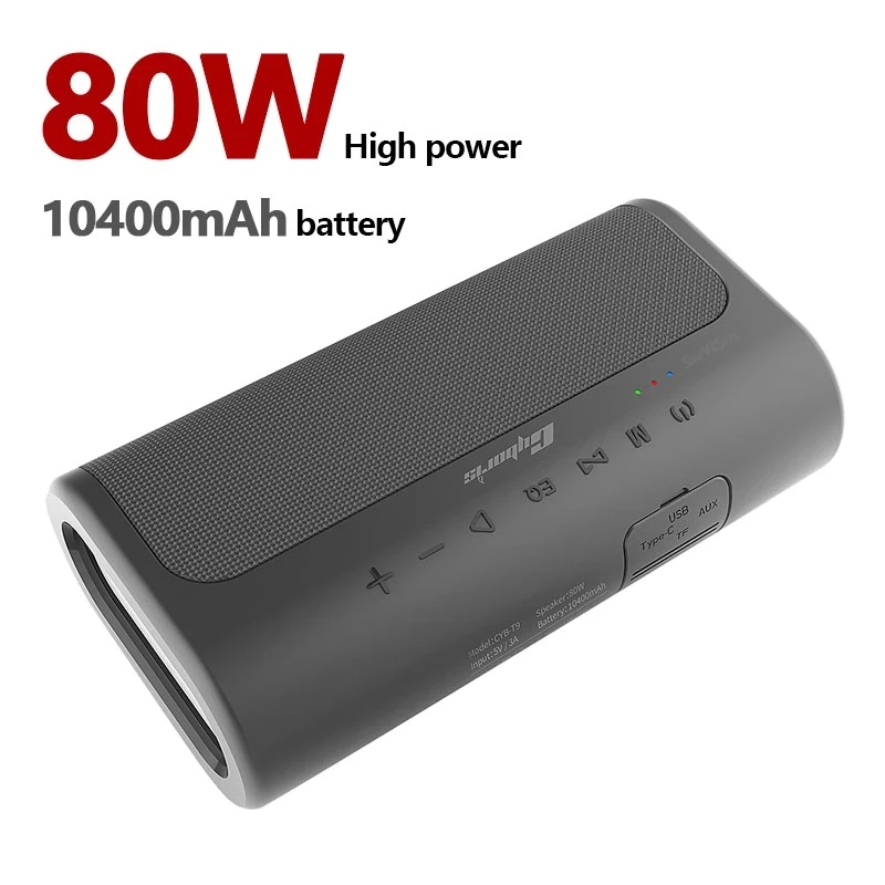 

Outdoor portable 80W wireless bluetooth speaker large speaker computer high-power sound bar subwoofer music column box speaker