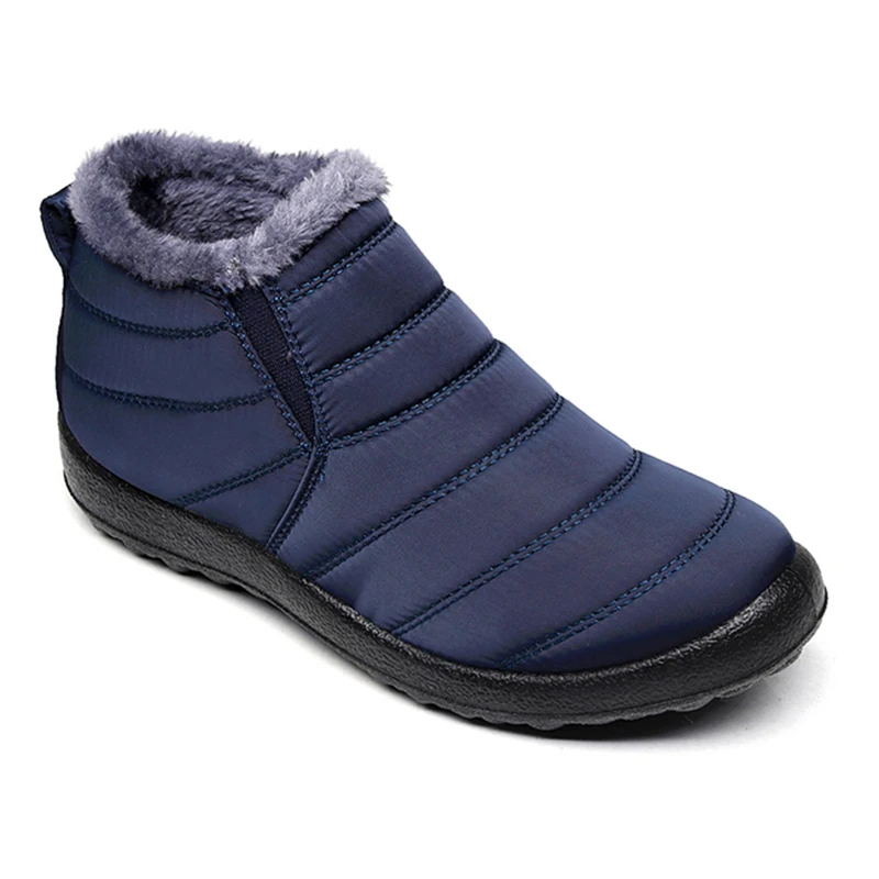 Мужские рабочие ботинки теплые зимние кроссовки на массивной подошве из хлопка