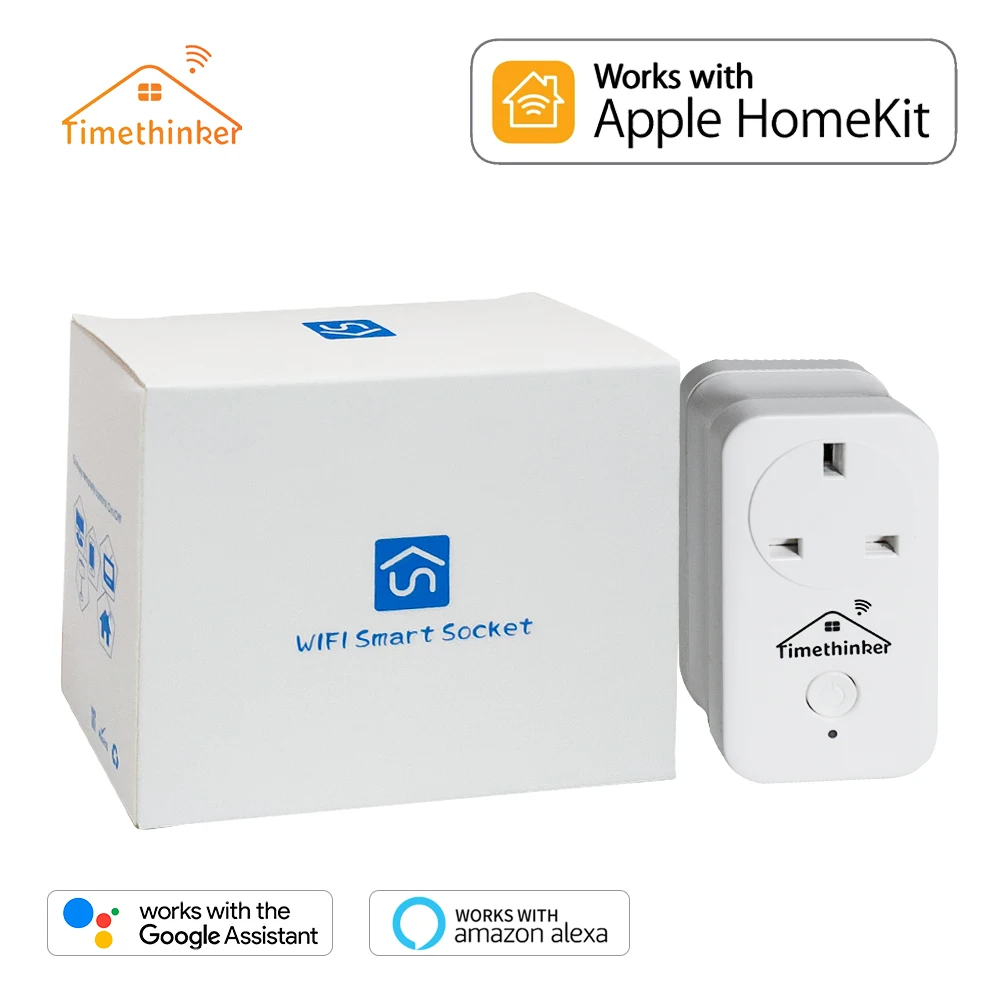 Умная розетка Timethinker для Apple Homekit, умная розетка Wi-Fi для ALexa, приложение Google Home, голосовая розетка для Великобритании/США/ЕС/Австралии с дистанционным управлением