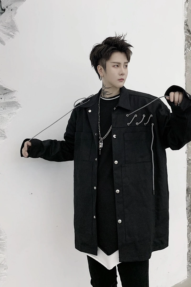 

2020Spring And Autumn New European And American Trend Drawstring Accessories Solid Color Jacket Fashion Casual Loose Jacket Coat
