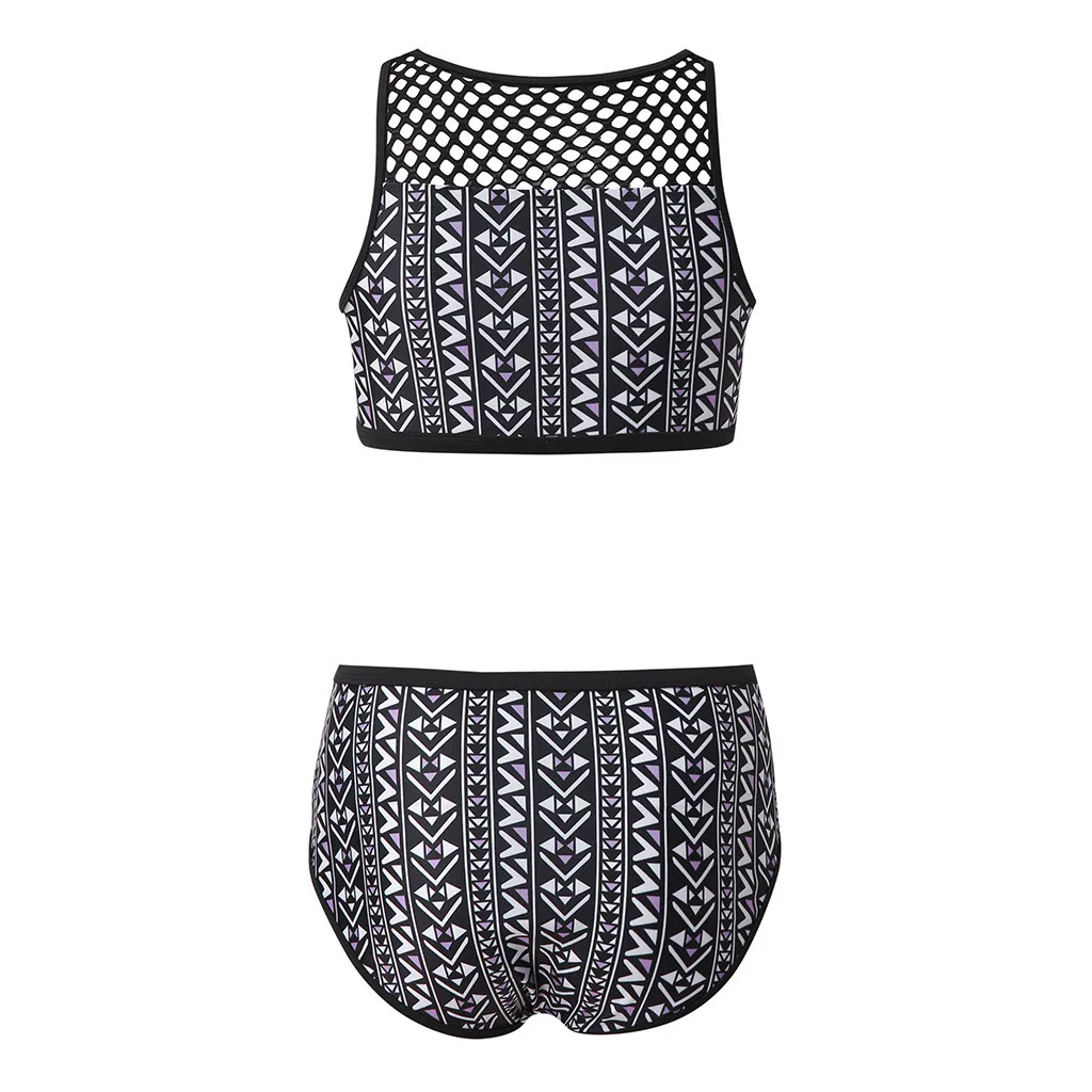 Женский купальный костюм танкини в комплекте с шортами для мальчиков сетчатые