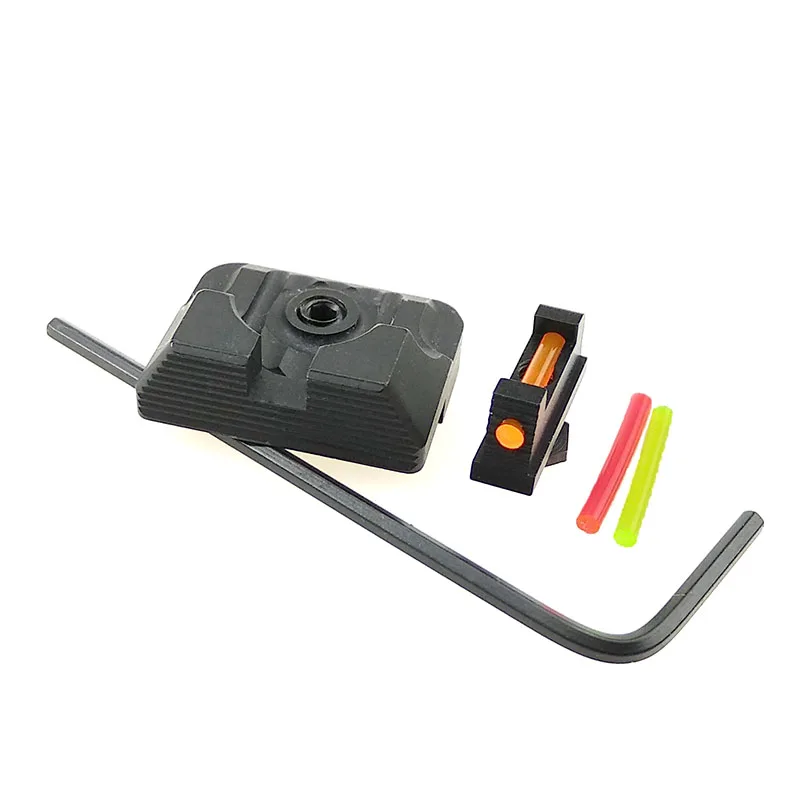 Оптическое волокно передний прицел/задний боевой Глок прицел черный для Красный