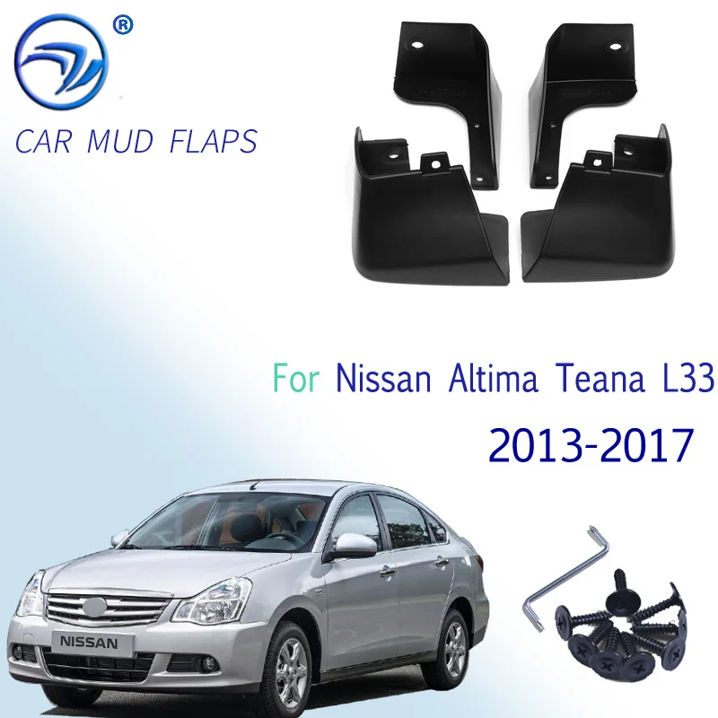 

Set Molded Car Mud Flaps For 2013 2014 2015 2016 2017 Nissan Altima Teana L33 Sedan Splash Guards Mud Flap Mudguards Fender
