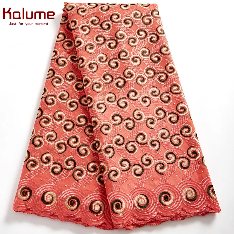 Kalume африканская хлопчатобумажная ткань 2021 нигерийская швейцарская вуаль