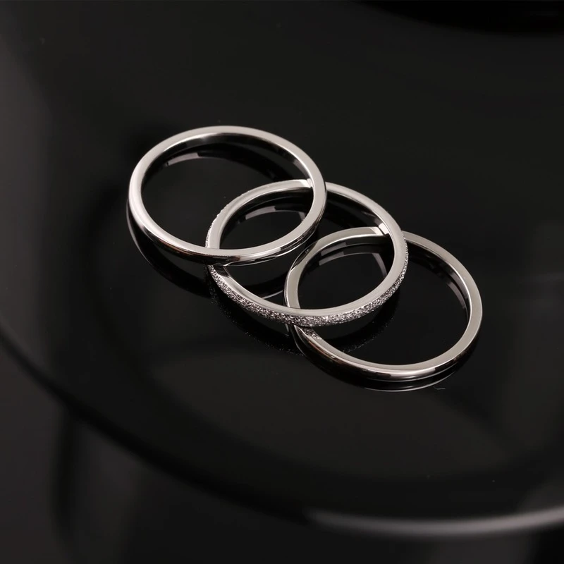 

TOSAKO Stainless Steel Ring Gold Color For Women Wedding Engagement Titanium Set