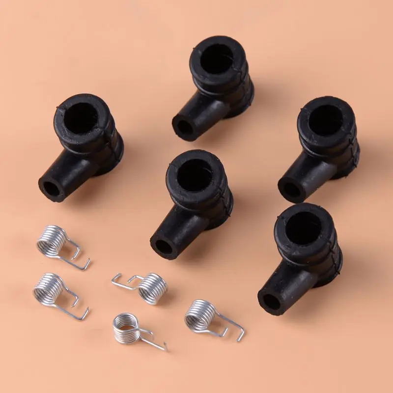5 Kit Ignition Coil Cap & Spring Replacment Fit For 2 Stroke 4500 5200 5800 45CC 52CC 58CC Chainsaw Garden Tool | Инструменты
