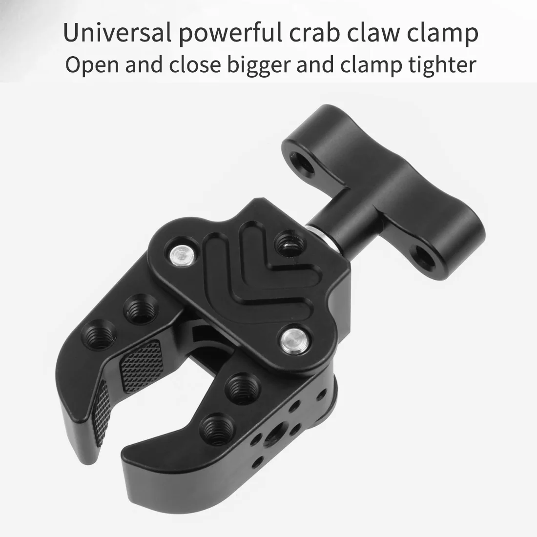 

FEICHAO Dual 1/4 Ball Head Connector Articulating Magic Arm Adapter Crab Clamp Clip 3/8 Mount for Monitor Bracket Camera Photo