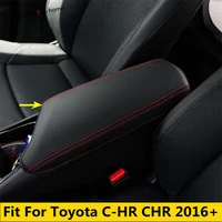 car armrest case central console storage box protective cover holster for toyota c hr chr 2016 2022 pu leather accessories