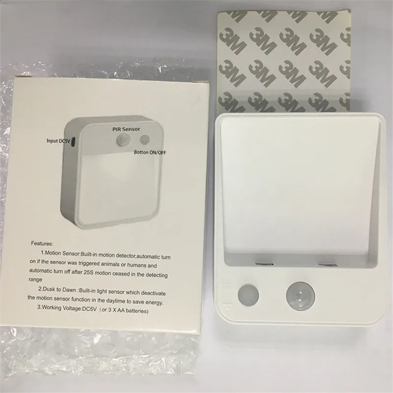 Светодиодный Ночной светильник мини с pir датчиком движения управляемый батареей