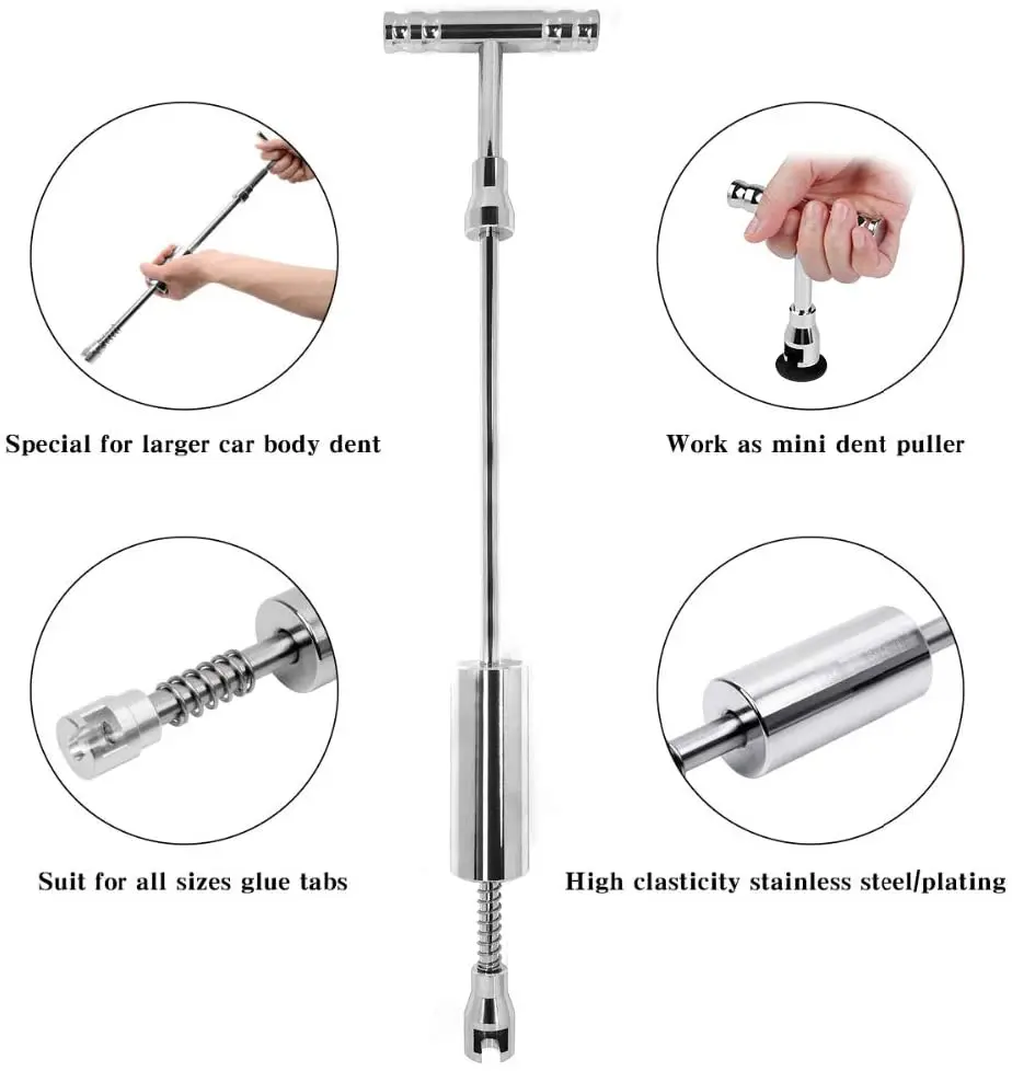 comprar Corpo Do Carro Kit De Reparo Do Dente Enviado Com Martelo Deslizante T-bar Corpo Dent Extrator Granizo Removedor Reparação Do Corpo Do Carro