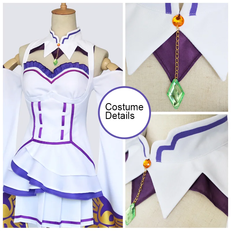 Женский костюм для косплея Re:Zero Life in a Zero пальто + воротник головной убор юбка