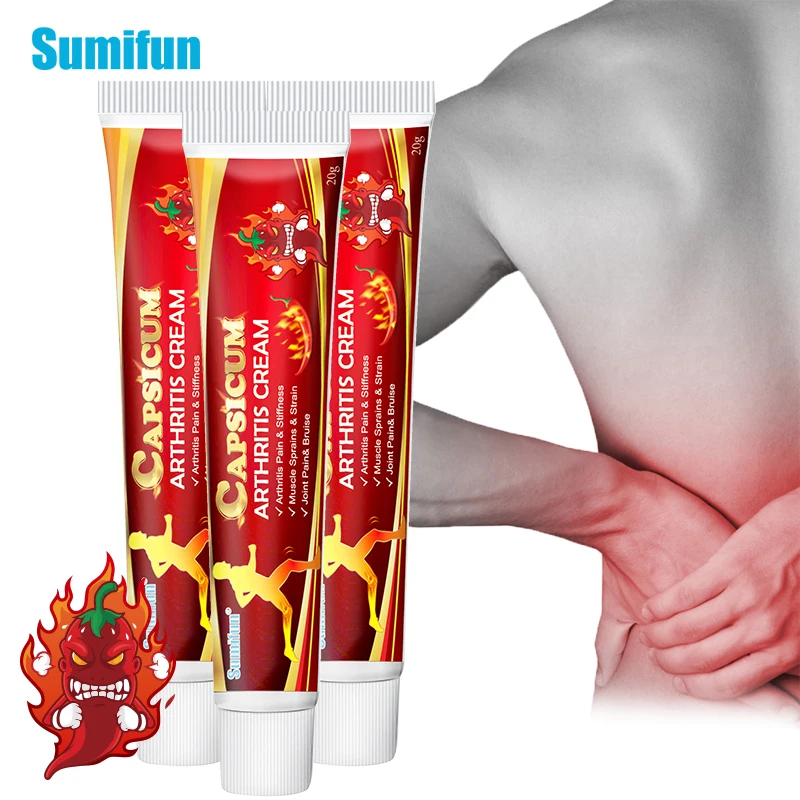 

3pcs Sumifun Hot Pepper Cream For Rheumatoid Arthritis joint Knee Pain Relief Capsicum Arthritis Chinese Medicine Ointment P1257