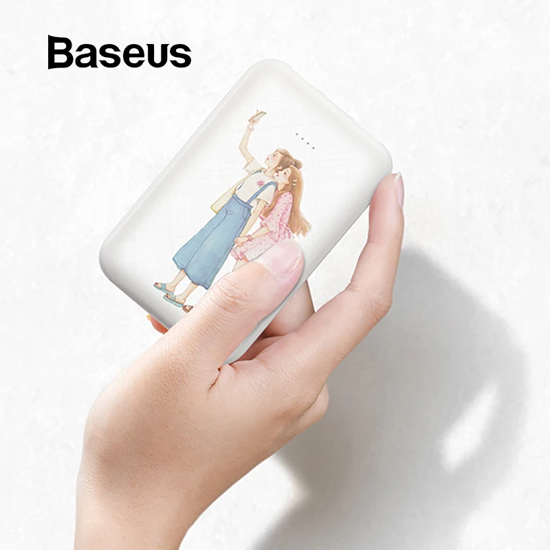 Baseus милый внешний аккумулятор 10000 мА/ч для iPhone Xs Max samsung huawei мини внешний аккумулятор быстрая зарядка портативное Внешнее зарядное устройство