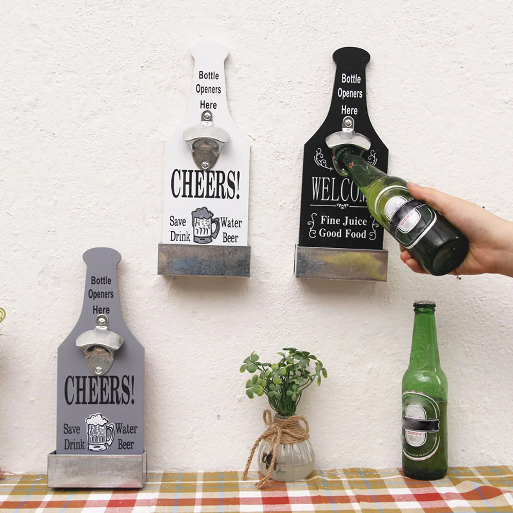 Креативная открывалка для бутылок пива настенный Открыватель бутылка винтажная