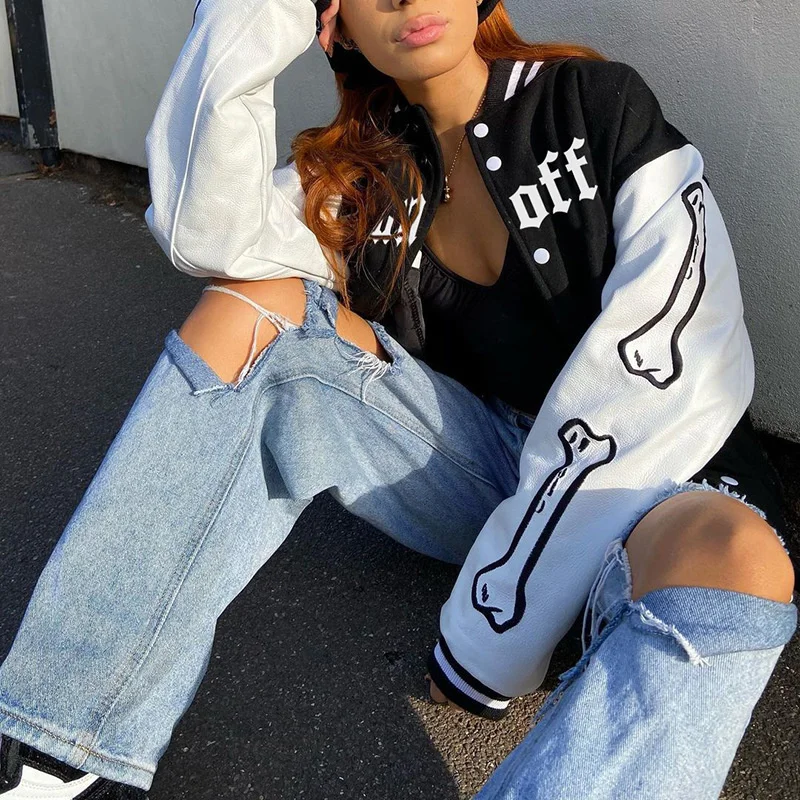 

Baseball Uniform Jacket Couple Tops 2021 Spring And Autumn New High-quality Loose And Thin Couple Retro Clothes Oversized Jacket