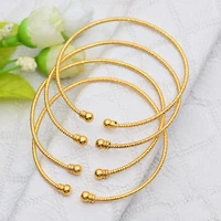 annayoyo can open 4pcs dubai gold bangles width women men gold bracelets african european ethiopia girls bride bangles gift